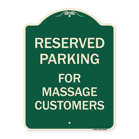 Signmission For Massage Customers Heavy-Gauge Aluminum Architectural Sign, G-1824-23946 A-DES-G-1824-23946